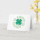 Slainte witte wenskaart kaart (Gele Bloem)