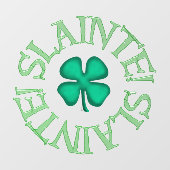 Slainte zien door venster vastklampen voorkant sti raamsticker (Vel)