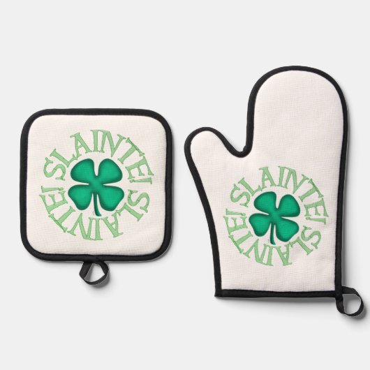 Slainte zilveren quilt ovenwanten pottenhouders ovenwant & pannenlap set (Voorkant)