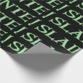 Slainte zwart mat inpakpapier groot (Hoek)