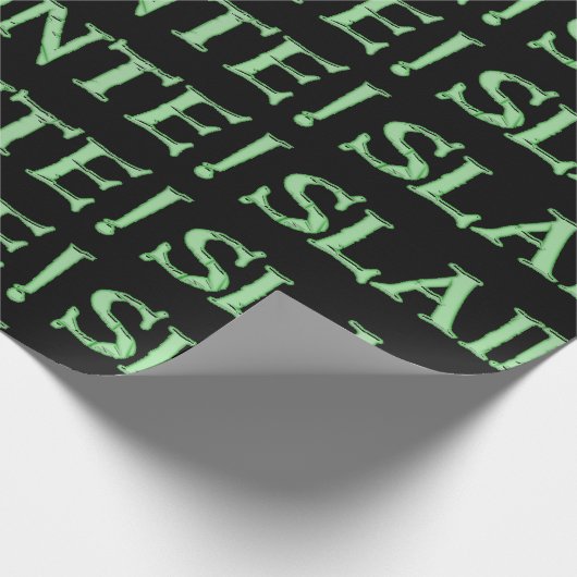 Slainte zwart mat inpakpapier groot (Hoek)