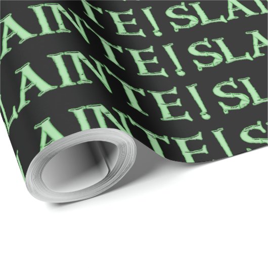 Slainte zwart mat inpakpapier klein (Rol Hoek)