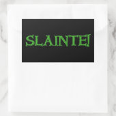 Slainte zwarte rechthoekstickers rechthoekige sticker (Tas)