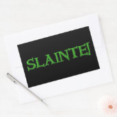 Slainte zwarte rechthoekstickers rechthoekige sticker (Envelop)