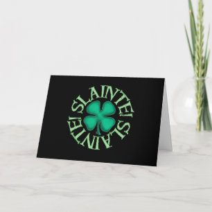 Slainte zwarte wenskaart kaart