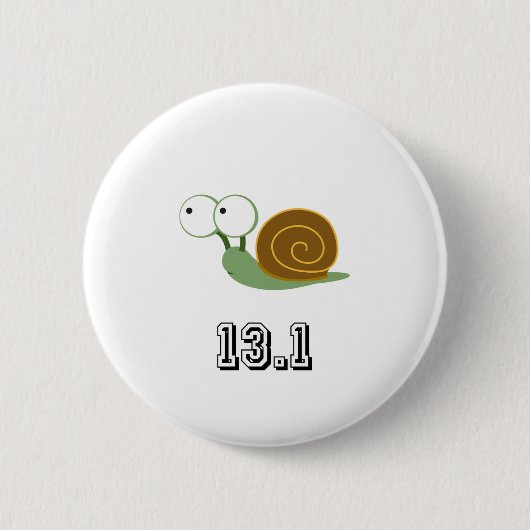 slak 13.1 (halve marathon) ronde button 5,7 cm (Voorkant)