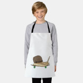 Slak als Skater met Skateboard Schort (Gedragen)