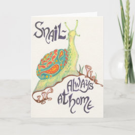 Slak-altijd thuis notecard kaart