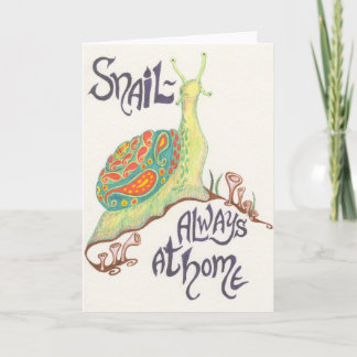Slak-altijd thuis notecard kaart