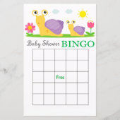 Slak baby shower bingo card (Voorkant)