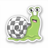 Slak bij Chess met Chessboard Sticker (Voorkant)