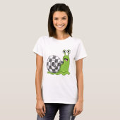 Slak bij Chess met Chessboard T-shirt (Voorkant volledig)