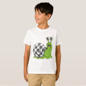 Slak bij Chess met Chessboard T-shirt (Voorkant volledig)