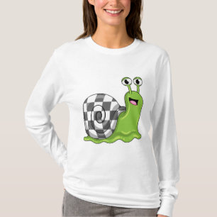 Slak bij Chess met Chessboard T-shirt