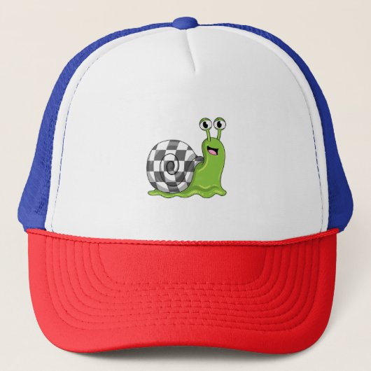 Slak bij Chess met Chessboard Trucker Pet (Voorkant)