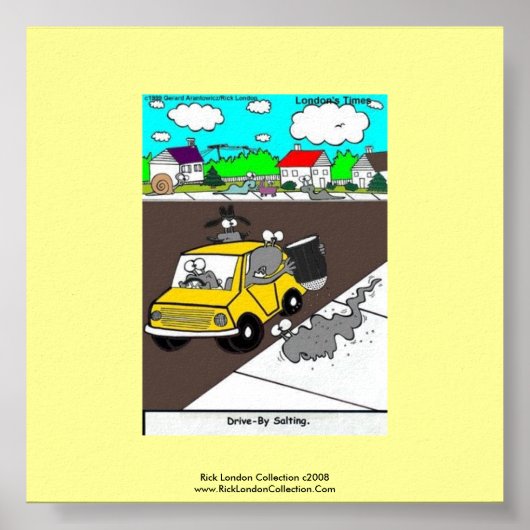Slak Cartoon Kwaliteit Poster Print (Voorkant)