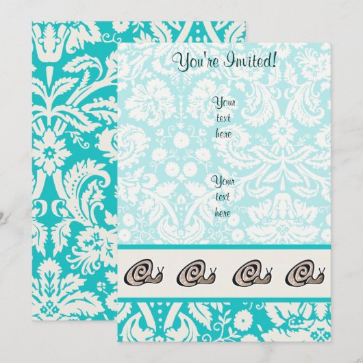 slak; Cute Kaart (Voorkant / Achterkant)