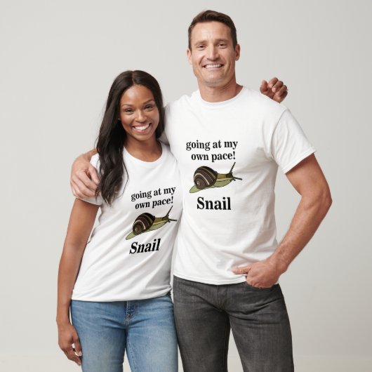 Slak die op mijn eigen tempo gaat Funny Slak T-shirt (Unisex)