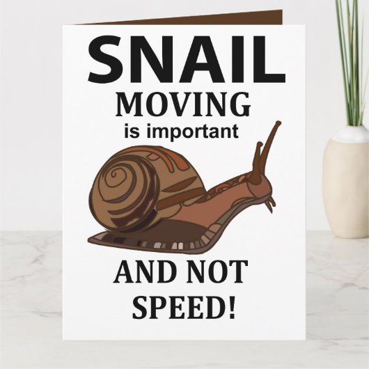 Slak Dier Citaat Typografie Slak Kaart (Voorkant)