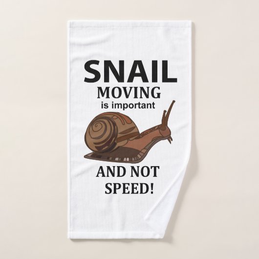 Slak Dier Schelp Typografie Handdoek (Handdoek)