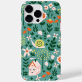 Slak en bloemen Schattigee tuin botanisch Case-Mate iPhone Case (Achterkant)