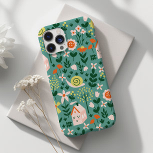 Slak en bloemen Schattigee tuin botanisch Case-Mate iPhone 14 Pro Max Hoesje