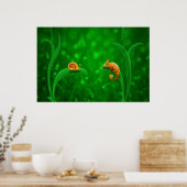 Slak en Chameleon Poster (Keuken)