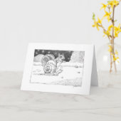 Slak en eekhoorn kaart (Gele Bloem)