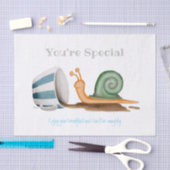 Slak en gestreept bekertje tissuepapier (Craft)