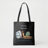 Slak en gestreept bekertje tote bag (Voorkant)