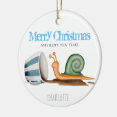 Slak- en gestreepte keramische keramische sieramie keramisch ornament (Links)