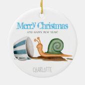 Slak- en gestreepte keramische keramische sieramie keramisch ornament (Achterkant)