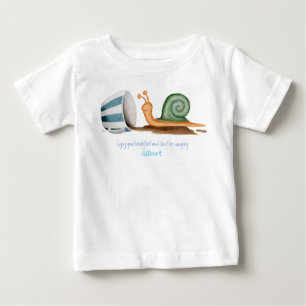 Slak en gestript kopje baby T-shirt