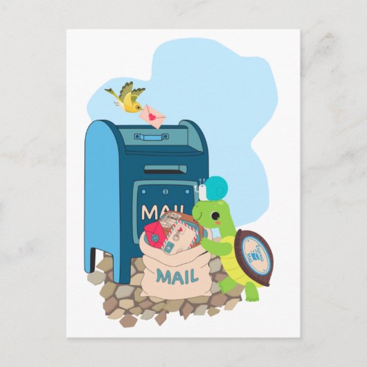 Slak Express Mail op Turtle Briefkaart (Voorkant)
