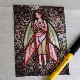 Slak Fairy Cute natuur houdt van feiers kunstwerk Briefkaart