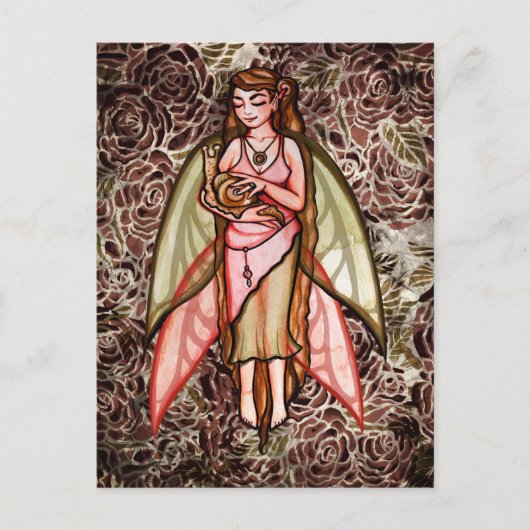 Slak Fairy Cute natuur houdt van feiers kunstwerk Briefkaart (Voorkant)
