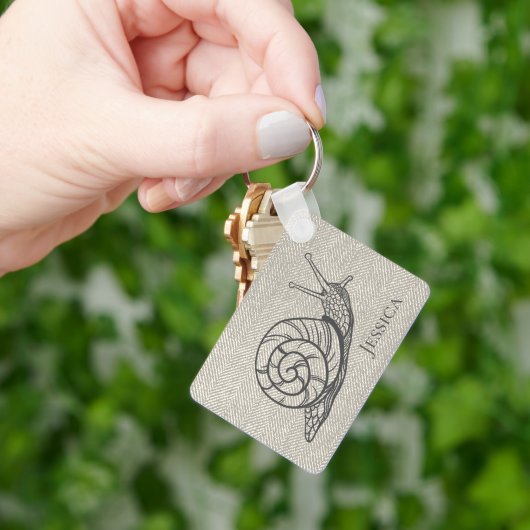 slak illustratie Taupe visgraat Sleutelhanger (Hand)