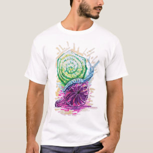 Slak in de Fig kleurrijk T-shirt