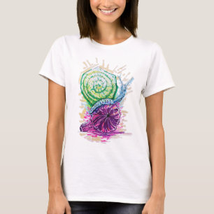 Slak in de Fig kleurrijk T-shirt