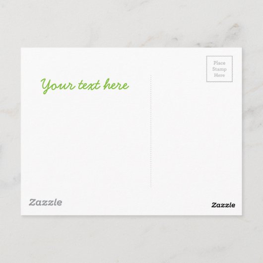 Slak in de regen briefkaart (Achterkant)