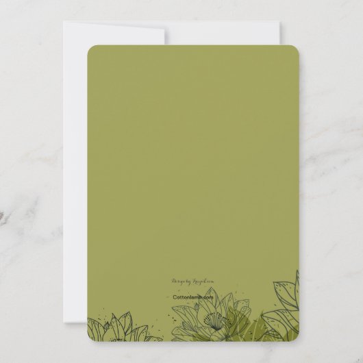 Slak in de tuin Uitnodiging (Achterkant)