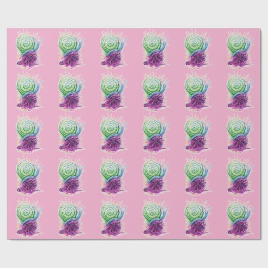 Slak in de vijg cadeaupapier (Vlak)