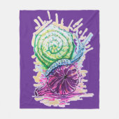 Slak in de vijg fleece deken (Voorkant)