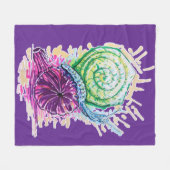 Slak in de vijg fleece deken (Voorkant (Horizontaal))