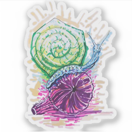 Slak in de vijg sticker (Voorkant)