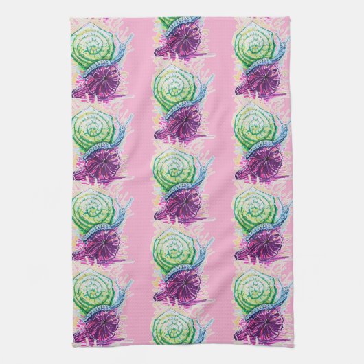 Slak in de vijg theedoek (Verticaal)