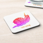 Slak in grafische stijl bier onderzetter (Linkerzijde)