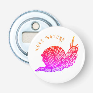 Slak in grafische stijl button flesopener