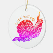 Slak in grafische stijl keramisch ornament (Links)