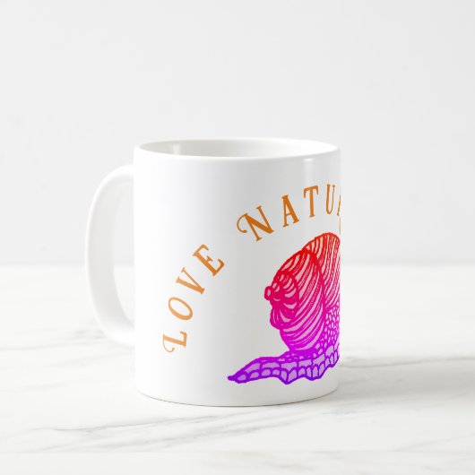 Slak in grafische stijl koffiemok (Voorkant links)